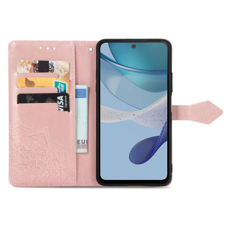 For Motorola  Moto G53 5G Mandala Flower Embossed Horizontal Flip Leather Phone Case