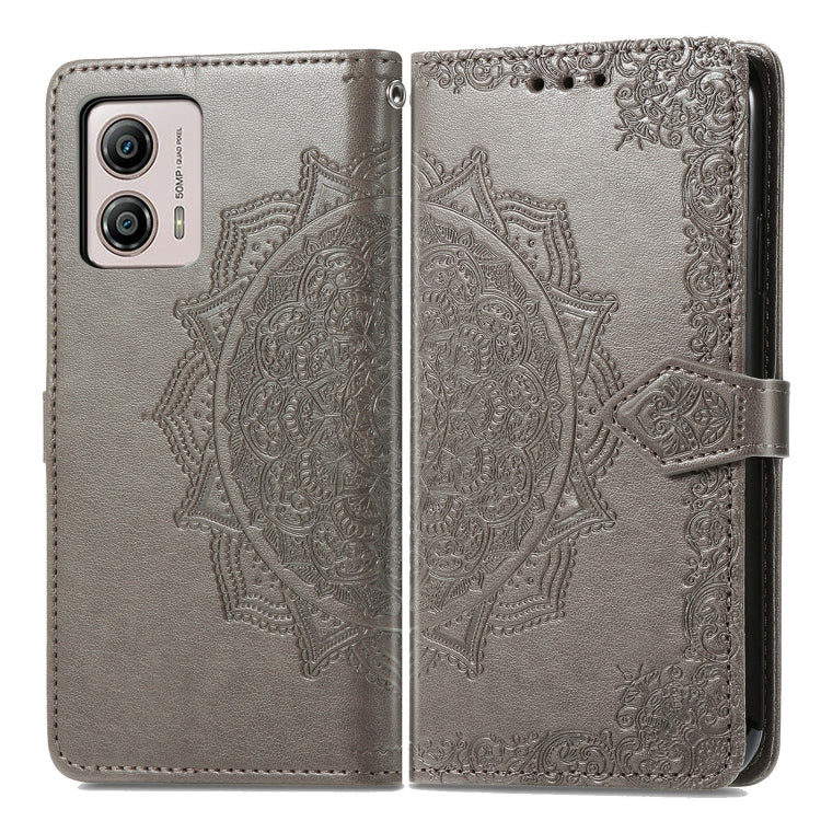 For Motorola  Moto G53 5G Mandala Flower Embossed Horizontal Flip Leather Phone Case