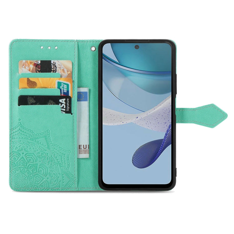 For Motorola  Moto G53 5G Mandala Flower Embossed Horizontal Flip Leather Phone Case