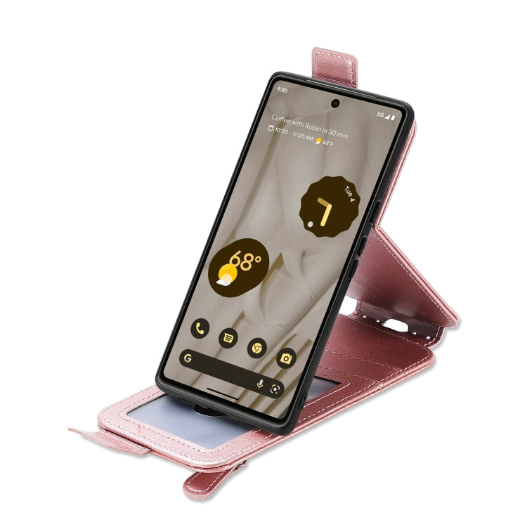 For Google Pixel 7A Zipper Wallet Vertical Flip Leather Phone Case