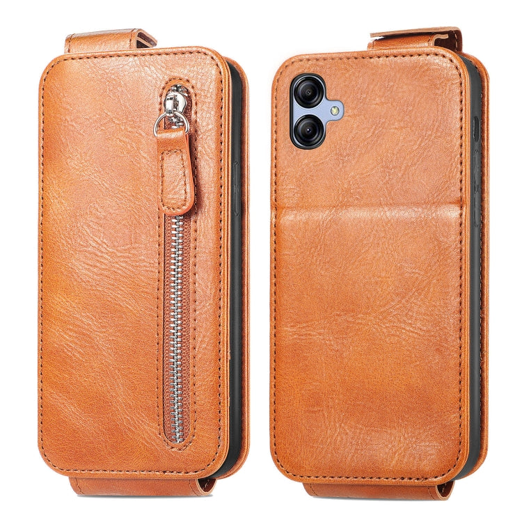 For Samsung Galaxy A04e Zipper Wallet Vertical Flip Leather Phone Case
