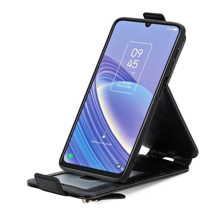 For TCL 40 SE Zipper Wallet Vertical Flip Leather Phone Case