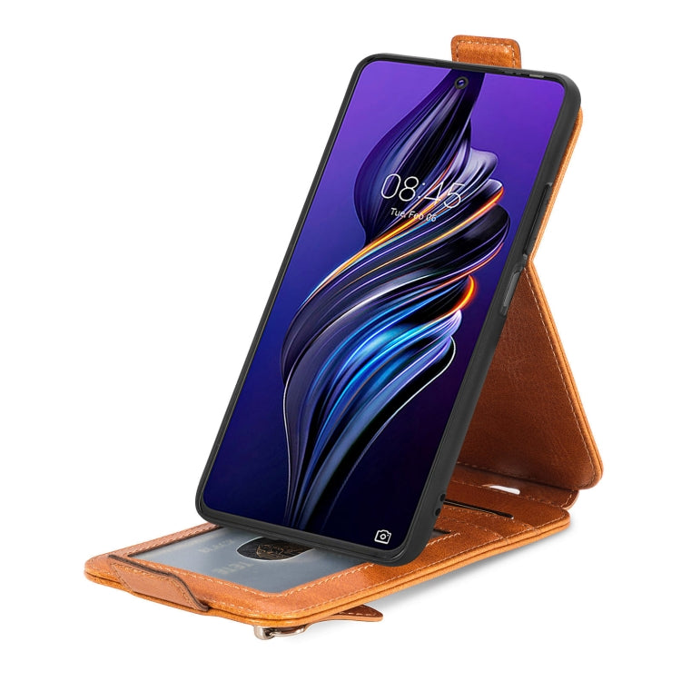 For Tecno Pova 3 Zipper Wallet Vertical Flip Leather Phone Case