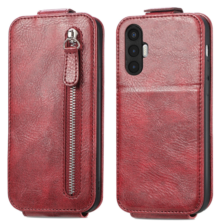 For Tecno Pova 3 Zipper Wallet Vertical Flip Leather Phone Case