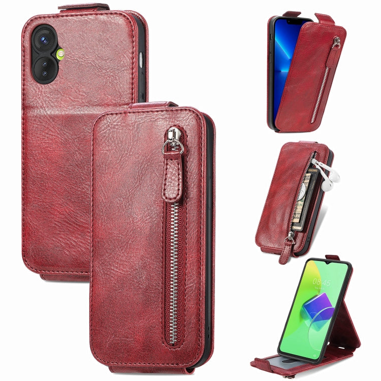 For Tecno Spark 9 Pro Zipper Wallet Vertical Flip Leather Phone Case