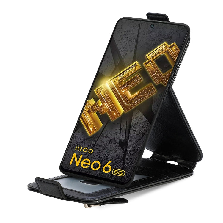 For vivo iQOO Neo 6 Zipper Wallet Vertical Flip Leather Phone Case