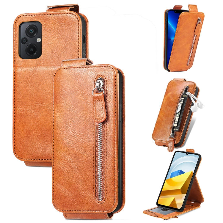 For Xiaomi Redmi Note 12 Zipper Wallet Vertical Flip Leather Phone Case