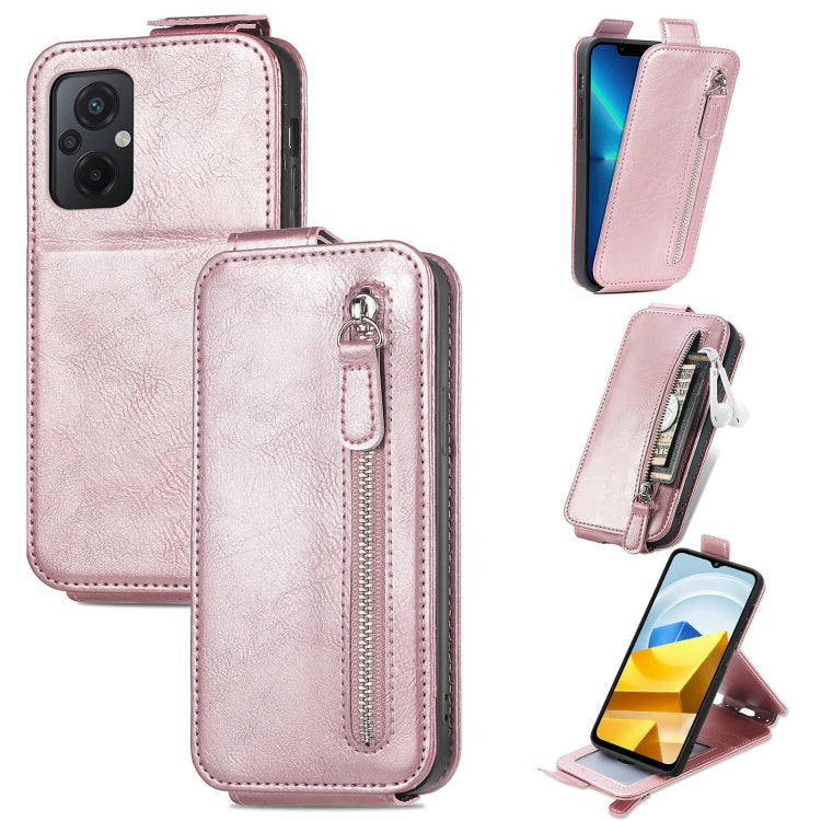 For Xiaomi Redmi Note 12 Zipper Wallet Vertical Flip Leather Phone Case