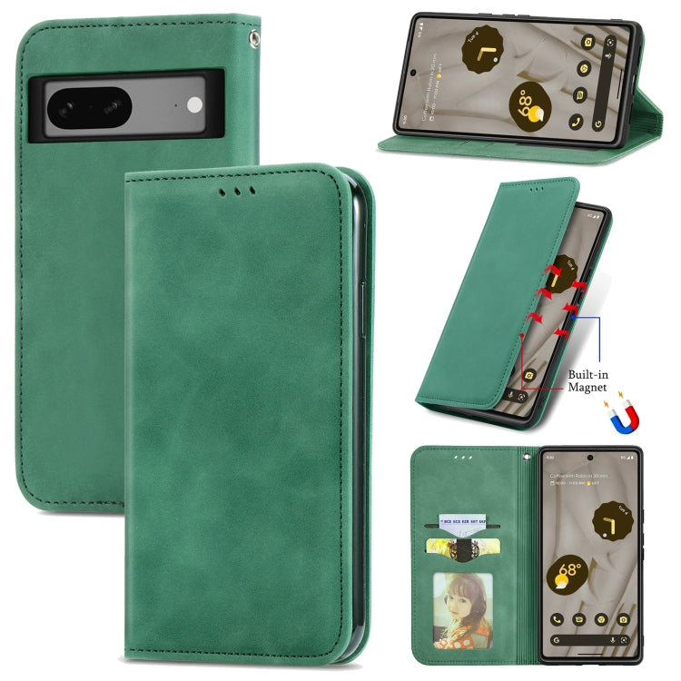 For Google Pixel 7A Retro Skin Feel Magnetic Flip Leather Phone Case