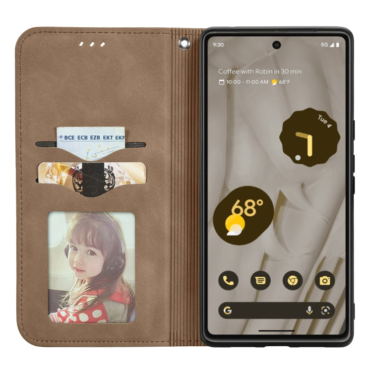 For Google Pixel 7A Retro Skin Feel Magnetic Flip Leather Phone Case