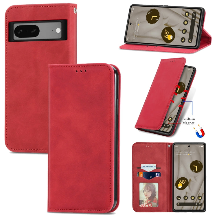 For Google Pixel 7A Retro Skin Feel Magnetic Flip Leather Phone Case