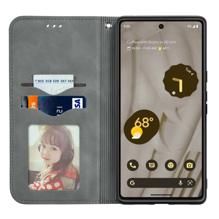 For Google Pixel 7A Retro Skin Feel Magnetic Flip Leather Phone Case