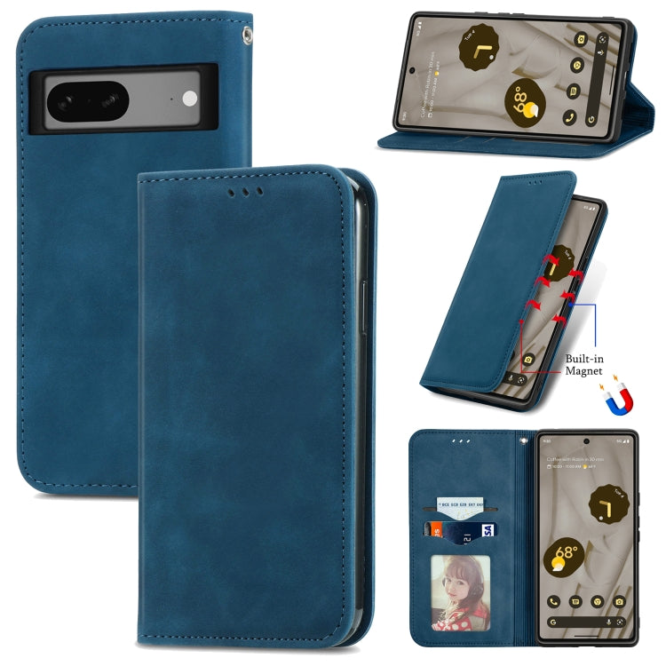 For Google Pixel 7A Retro Skin Feel Magnetic Flip Leather Phone Case