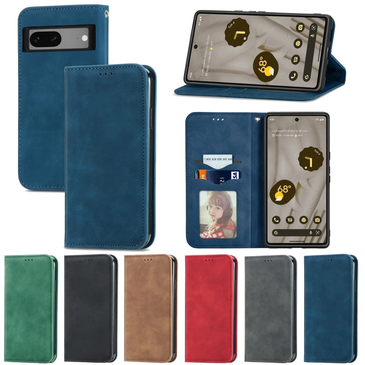 For Google Pixel 7A Retro Skin Feel Magnetic Flip Leather Phone Case
