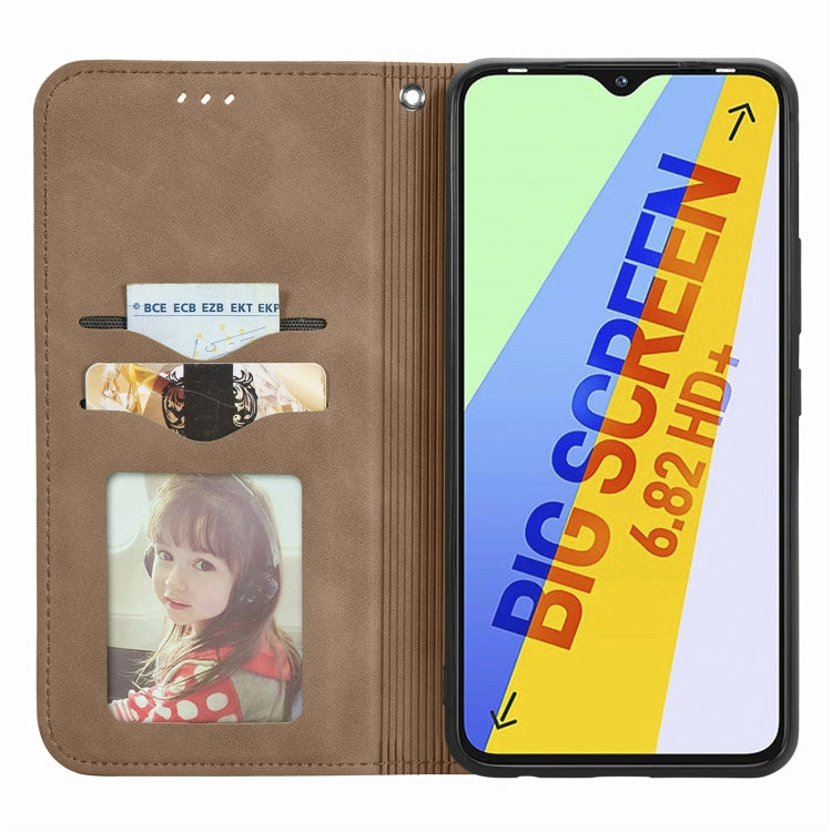 For Infinix Smart 6 Plus Retro Skin Feel Magnetic Flip Leather Phone Case