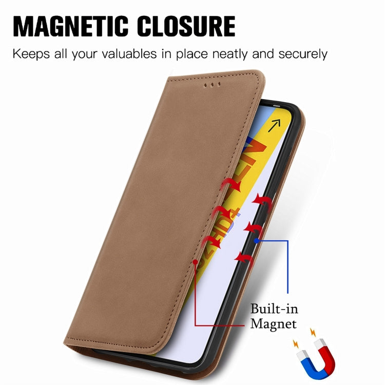 For Infinix Smart 6 Plus Retro Skin Feel Magnetic Flip Leather Phone Case