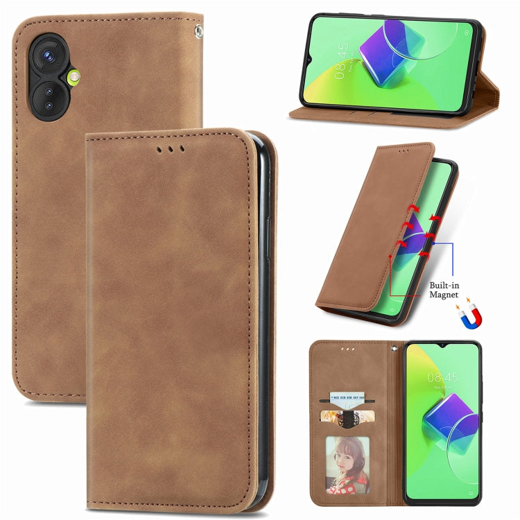 For Tecno Spark 9 Pro Retro Skin Feel Magnetic Flip Leather Phone Case
