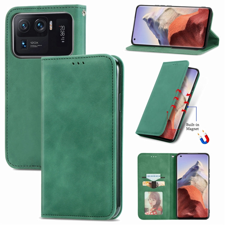 For Xiaomi Mi 11 Ultra Retro Skin Feel Magnetic Flip Leather Phone Case