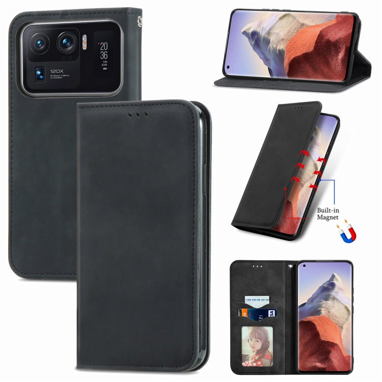 For Xiaomi Mi 11 Ultra Retro Skin Feel Magnetic Flip Leather Phone Case