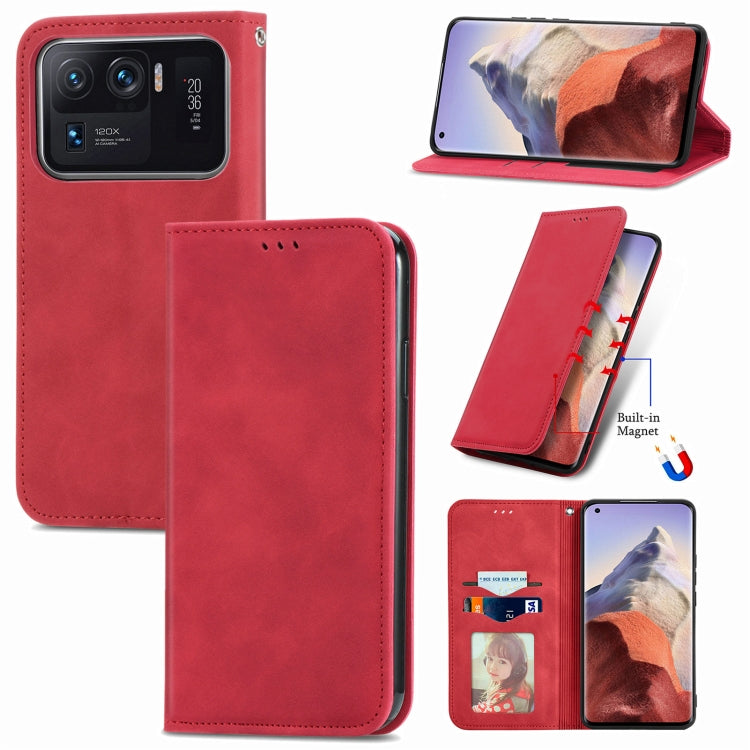 For Xiaomi Mi 11 Ultra Retro Skin Feel Magnetic Flip Leather Phone Case