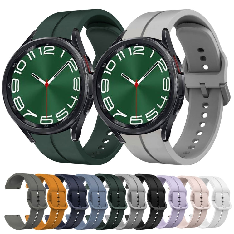 For Samsung Galaxy Watch 6 Classic 43mm 20mm Loop Silicone Watch Band