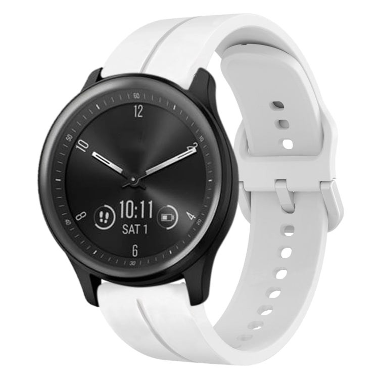 For Garmin Vivomove Sport 20mm Loop Silicone Watch Band
