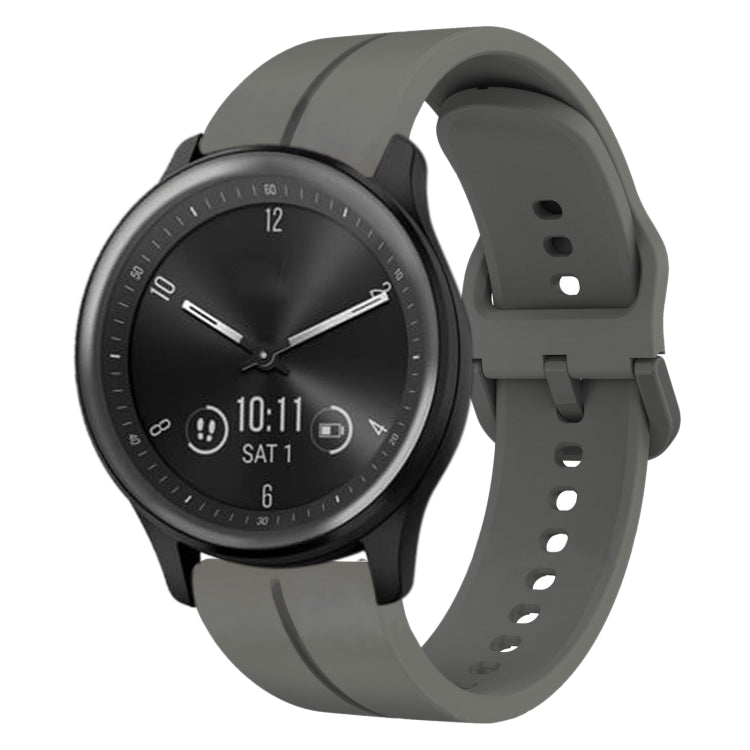 For Garmin Vivomove Sport 20mm Loop Silicone Watch Band