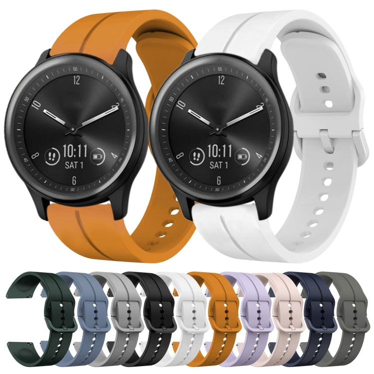 For Garmin Vivomove Sport 20mm Loop Silicone Watch Band