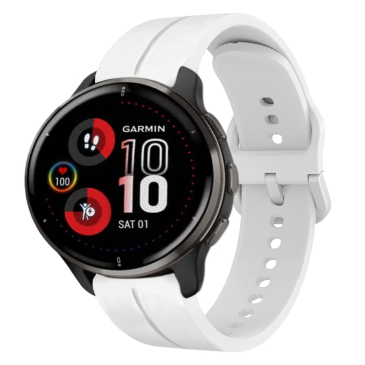 For Garmin Venu 2 Plus 20mm Loop Silicone Watch Band