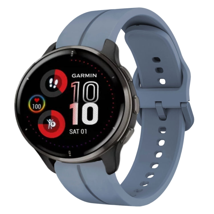 For Garmin Venu 2 Plus 20mm Loop Silicone Watch Band