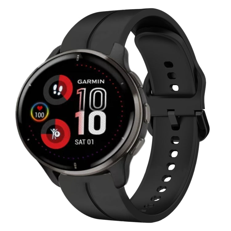 For Garmin Venu 2 Plus 20mm Loop Silicone Watch Band