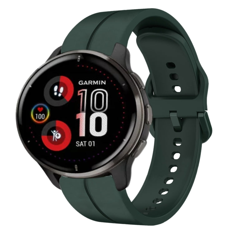 For Garmin Venu 2 Plus 20mm Loop Silicone Watch Band