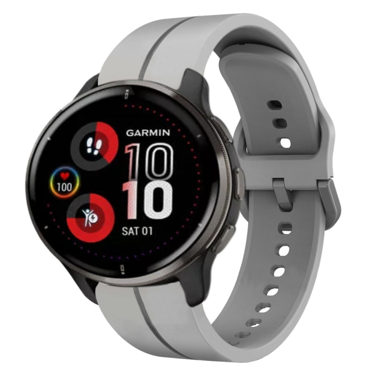 For Garmin Venu 2 Plus 20mm Loop Silicone Watch Band