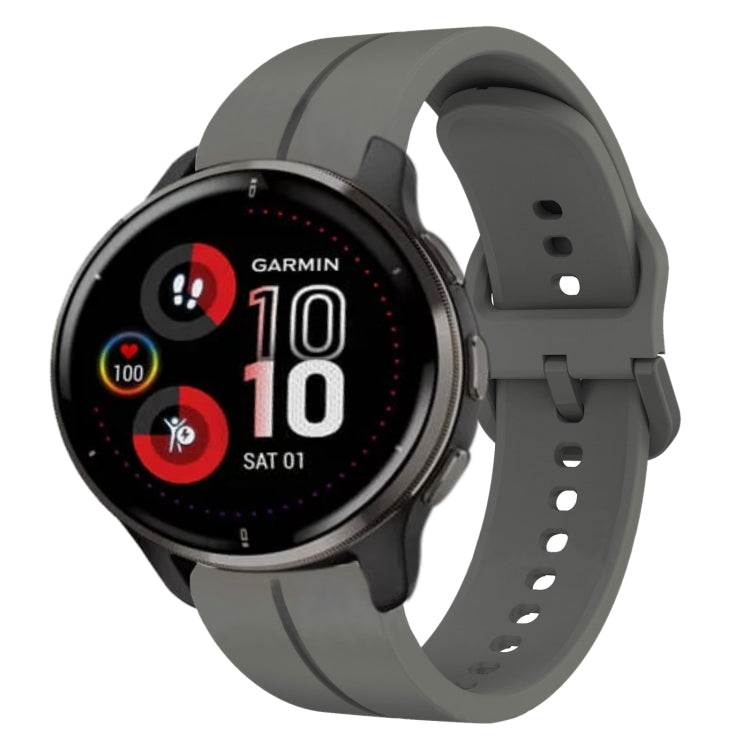 For Garmin Venu 2 Plus 20mm Loop Silicone Watch Band