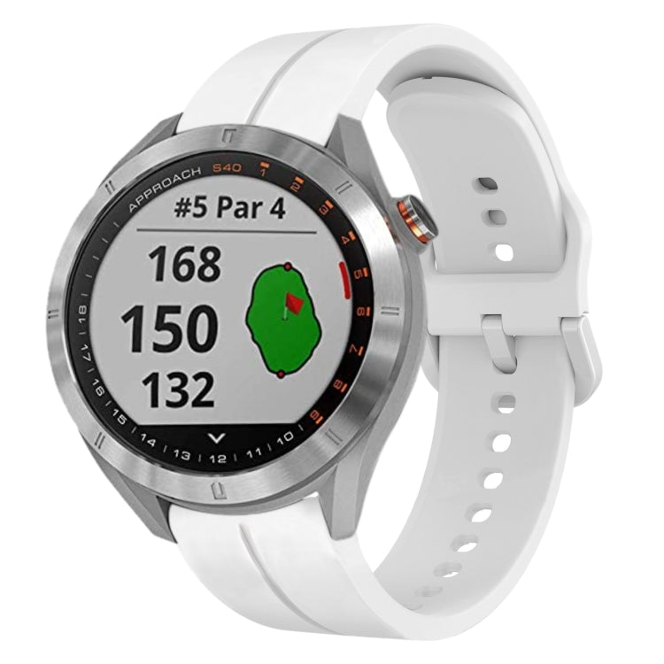 For Garmin Approach S40 20mm Loop Silicone Watch Band