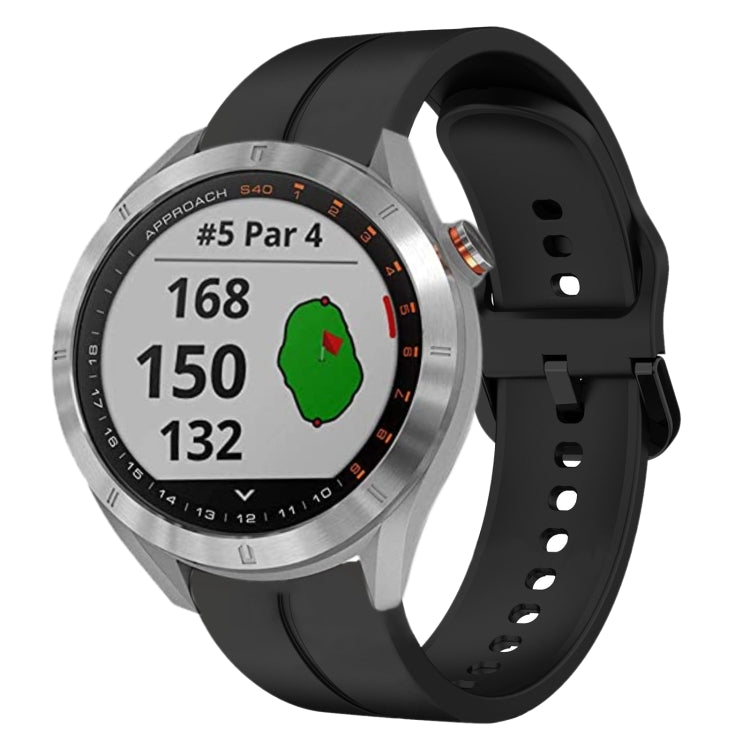For Garmin Approach S40 20mm Loop Silicone Watch Band