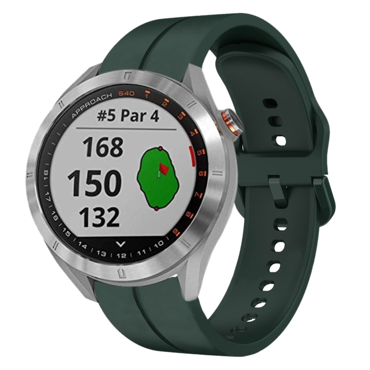 For Garmin Approach S40 20mm Loop Silicone Watch Band