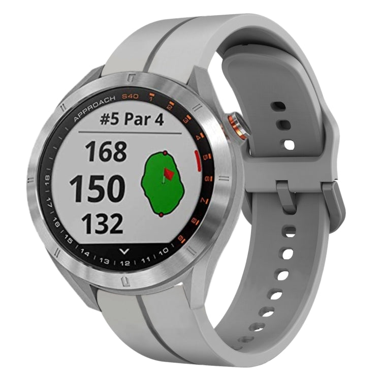 For Garmin Approach S40 20mm Loop Silicone Watch Band