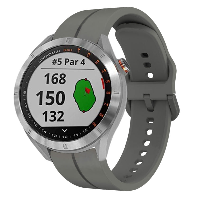 For Garmin Approach S40 20mm Loop Silicone Watch Band