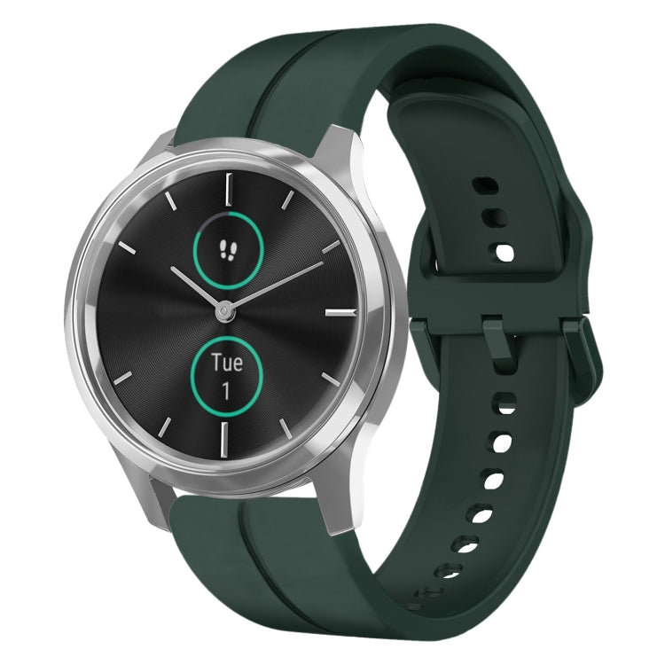 For Garminmove Luxe 20mm Loop Silicone Watch Band