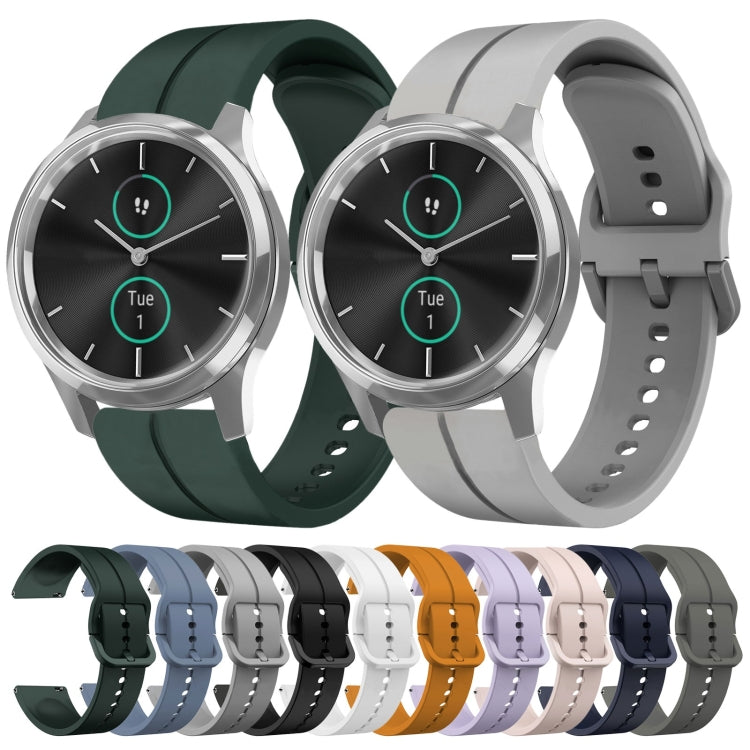 For Garminmove Luxe 20mm Loop Silicone Watch Band
