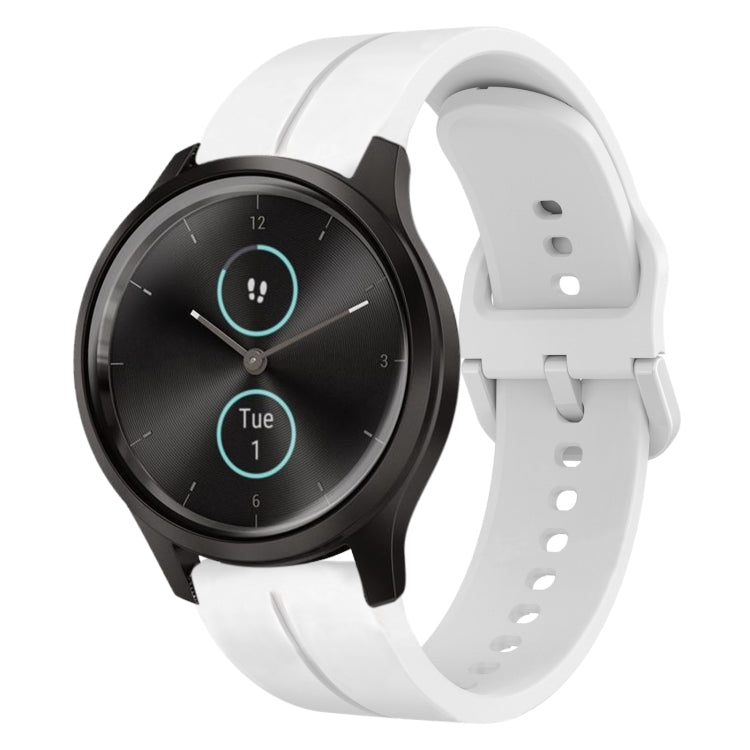 For Garminmove Style 20mm Loop Silicone Watch Band