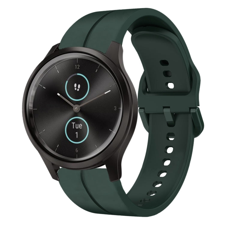 For Garminmove Style 20mm Loop Silicone Watch Band
