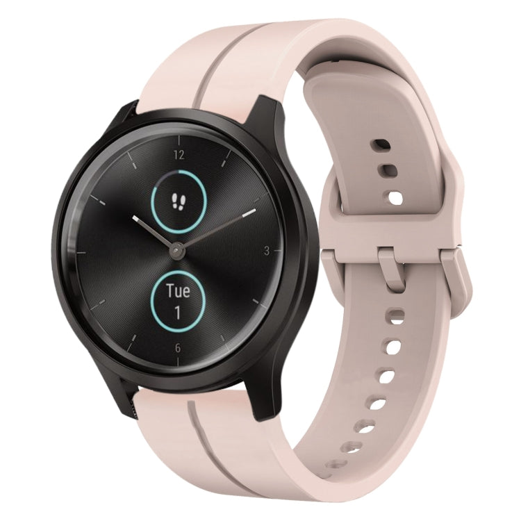 For Garminmove Style 20mm Loop Silicone Watch Band