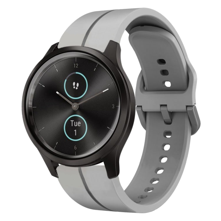 For Garminmove Style 20mm Loop Silicone Watch Band