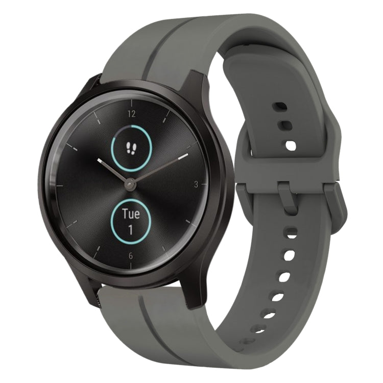 For Garminmove Style 20mm Loop Silicone Watch Band
