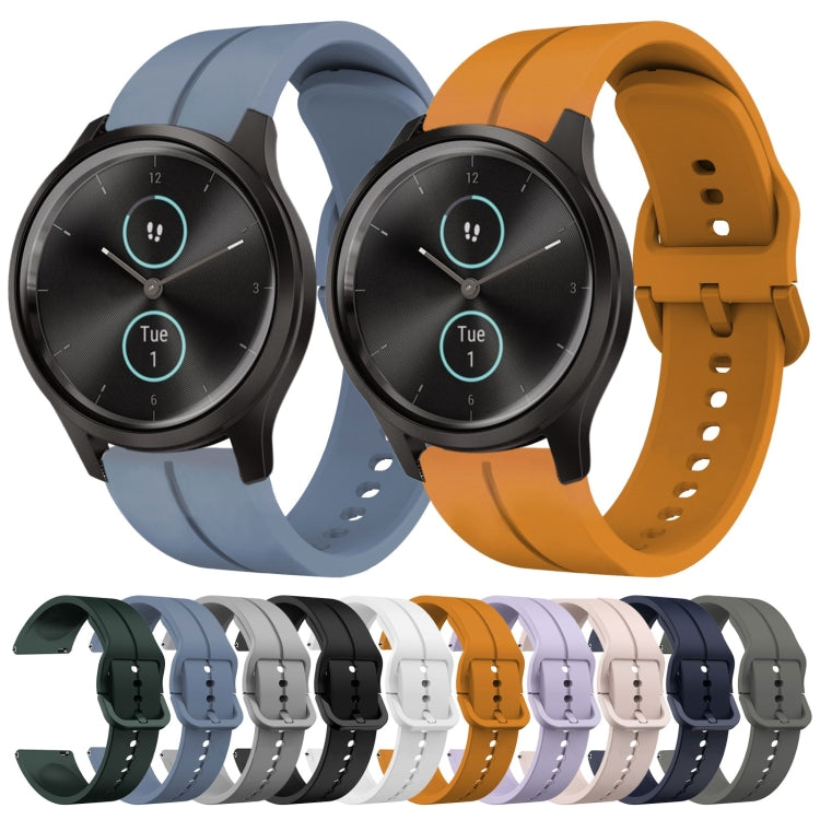 For Garminmove Style 20mm Loop Silicone Watch Band