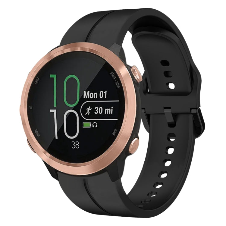 For Garmin Forerunner 645 Music 20mm Loop Silicone Watch Band