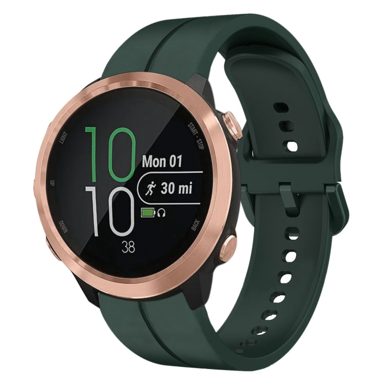 For Garmin Forerunner 645 Music 20mm Loop Silicone Watch Band