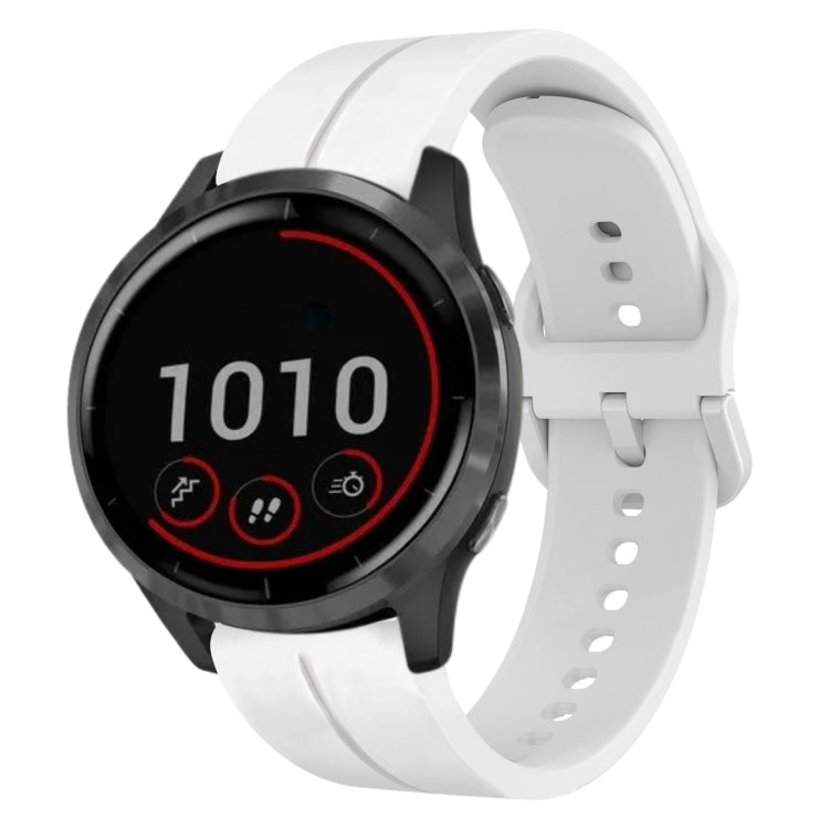 For Garmin Vivoactive4 22mm Loop Silicone Watch Band